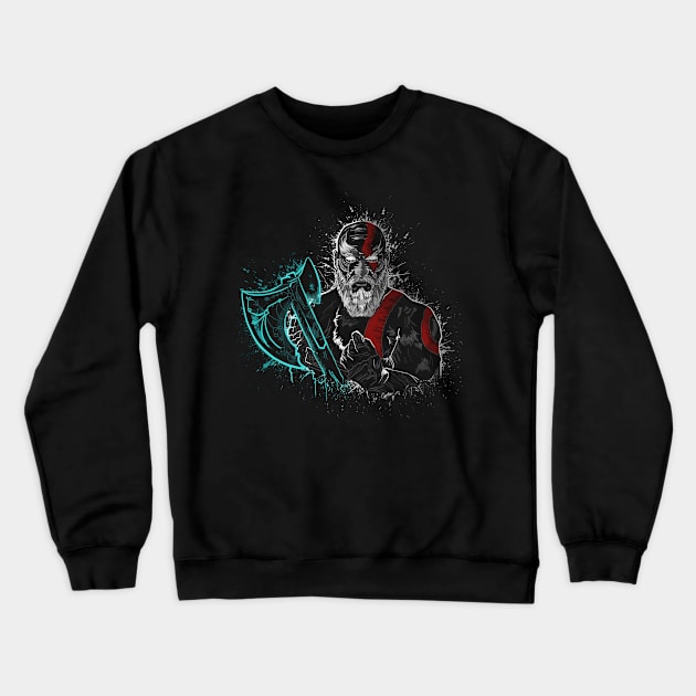 Kratos Axe ink God of war Crewneck Sweatshirt by sullyink